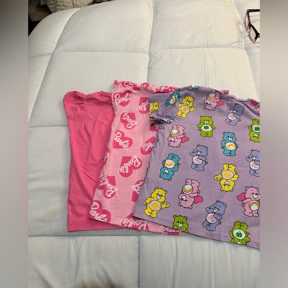 H&M Bundle Girls Tees Barbie and Care Bears Set  100% Cotton 5T - Picture 3 of 13